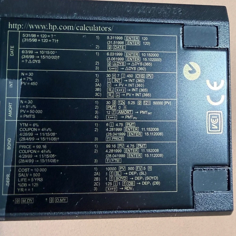HP 12c Financial Calculator with Case and User Guide Hewlett Packard RPN